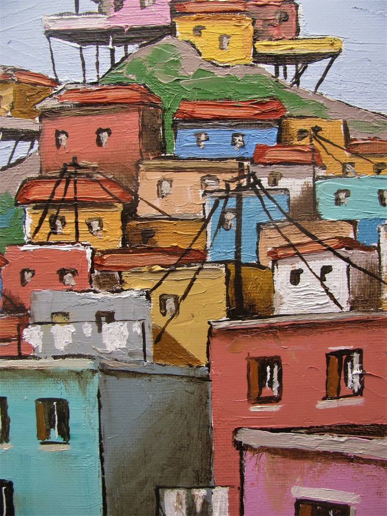 Favela Street Colors Brazil Painting By Patrick Bornemann Saatchi Art