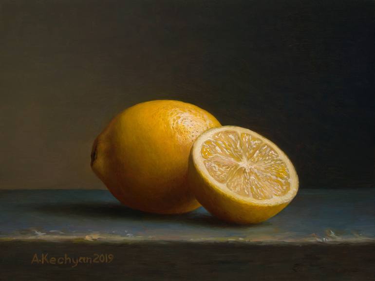 Lemon Painting By Albert Kechyan Saatchi Art