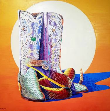 Saatchi Art Artist Rapheal Crump; Painting, “Rattlein’ Her Boots” #art