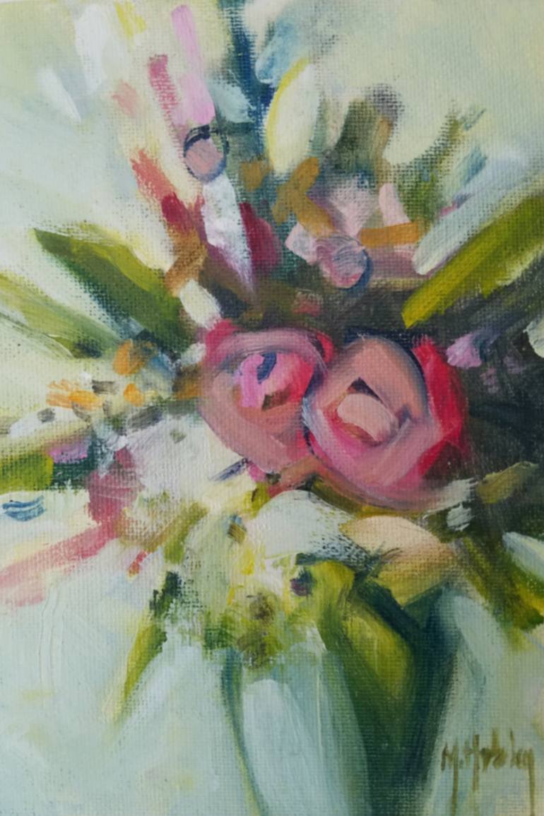 Rose Bouquet Painting By Mary Hubley Saatchi Art