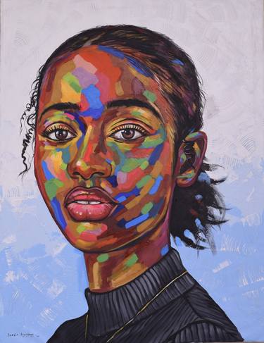 Saatchi Art Artist Damola Ayegbayo; Painting, “Looking beyond 2” #art