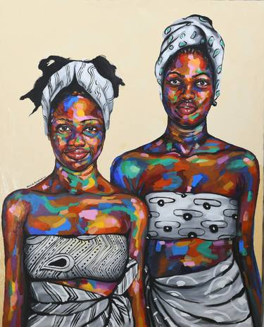 Saatchi Art Artist Damola Ayegbayo; Painting, “Strength in Diversity 4” #art