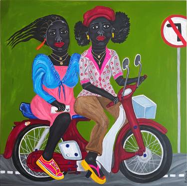 Saatchi Art Artist Sophia Oshodin; Painting, “Riding Towards Happiness II” #art