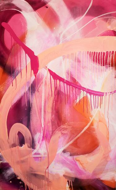 Saatchi Art Artist Nicole Melnicky; Painting, “Tangerine Romance” #art