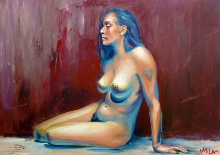 Modern Erotic Art Original Oil Painting Naked Female Art Erotic Woman S