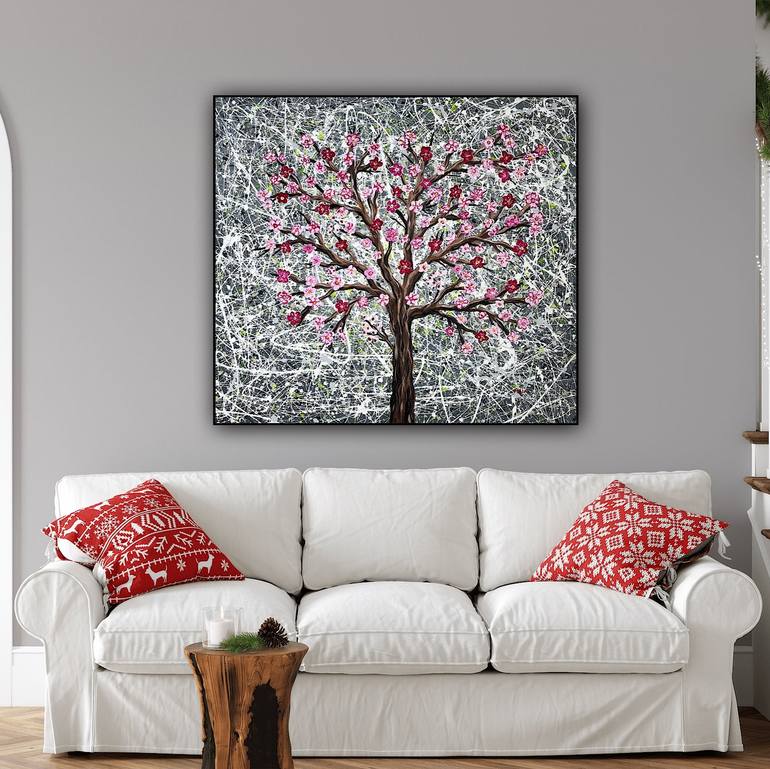 Cherry Blossom Painting By Maria Gubicekova Saatchi Art