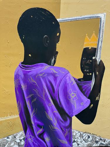 Saatchi Art Artist Eyitayo Alagbe; Mixed Media, “Born King” #art