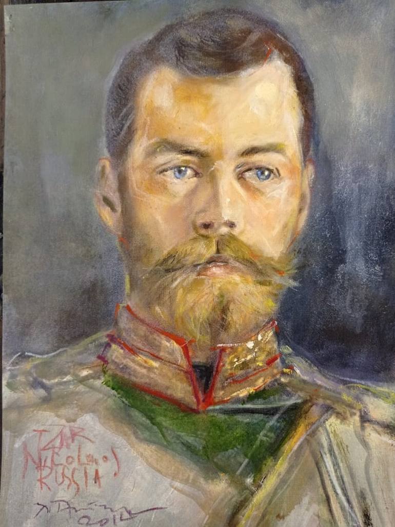 Portrait Of Tzar Nikolai B Romanov Painting By LAZAROS PANTOS Saatchi Art