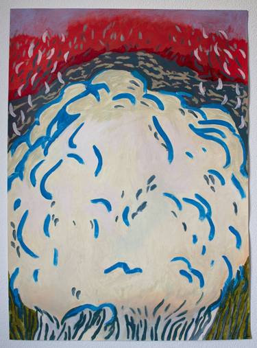 Saatchi Art Artist Joanna Holisz; Painting, “Steam Cloud (Blue Lines)” #art