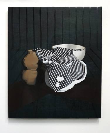 Saatchi Art Artist Dylan Riley; Painting, “Dropped Cloth (Vase)” #art