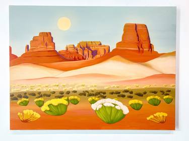 Saatchi Art Artist Desert Moonrise; Painting, “Valley of the Bloom” #art
