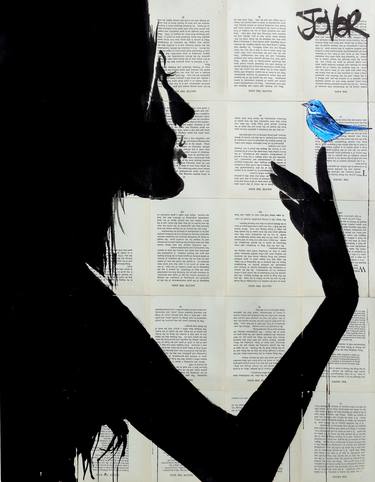 Saatchi Art Artist LOUI JOVER; Drawing, “the blue bird” #art