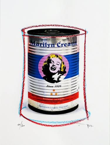 Saatchi Art Artist Tehos Frederic CAMILLERI; Printmaking, “Tehos - Marilyn Cream - Limited Edition of 30” #art