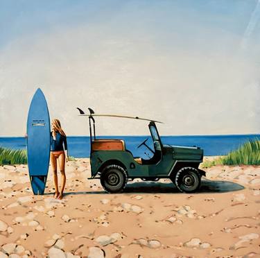 Saatchi Art Artist Thomas Saliot; Painting, “Surf girl jeep” #art