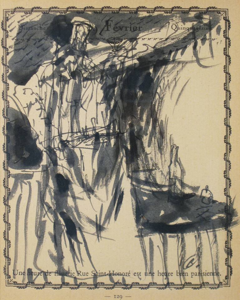 French Journal Drawing By Dumitru Bostan Junior Saatchi Art