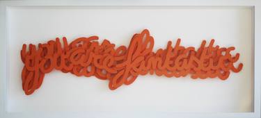 Saatchi Art Artist Thomas Gromas; Sculpture, “’You are fantastic’ YAFL #3 tropical orange” #art
