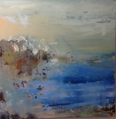 Saatchi Art Artist Hennie van de Lande; Painting, “A good place to swim -7-” #art
