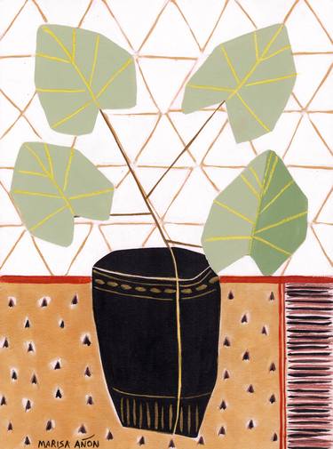 Saatchi Art Artist Marisa Añon; Painting, “Gold Tablecloth 5” #art
