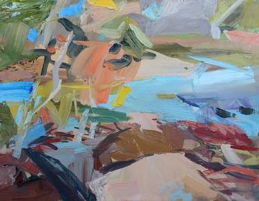 Saatchi Art Artist Lise Temple; Painting, “Reflections and Shadows (Fowlers Gap)” #art