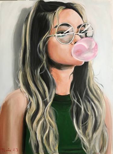 Saatchi Art Artist Maria Folger; Painting, “Bubble gum” #art
