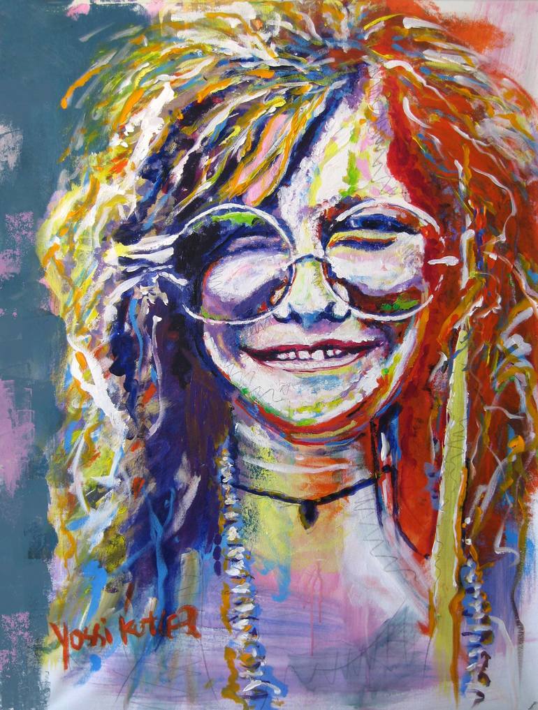 Janis Joplin Painting By Yossi Kotler Saatchi Art