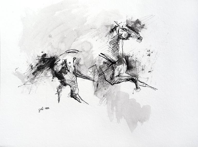 Equine Nude A Drawing By Benedicte Gele Saatchi Art