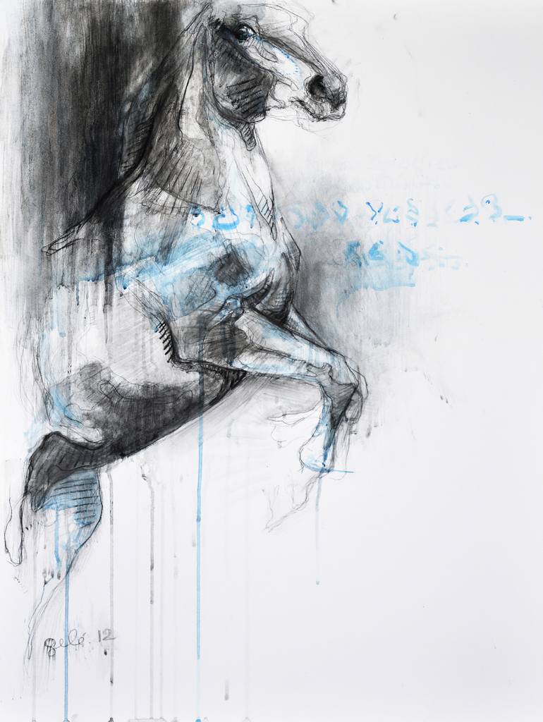 Equine Nude T In Gallery Drawing By Benedicte Gele Saatchi Art