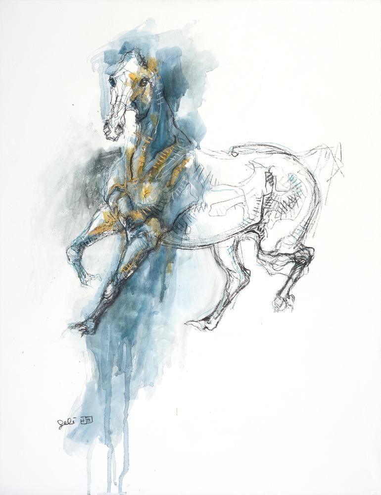 Equine Nude T Painting By Benedicte Gele Saatchi Art