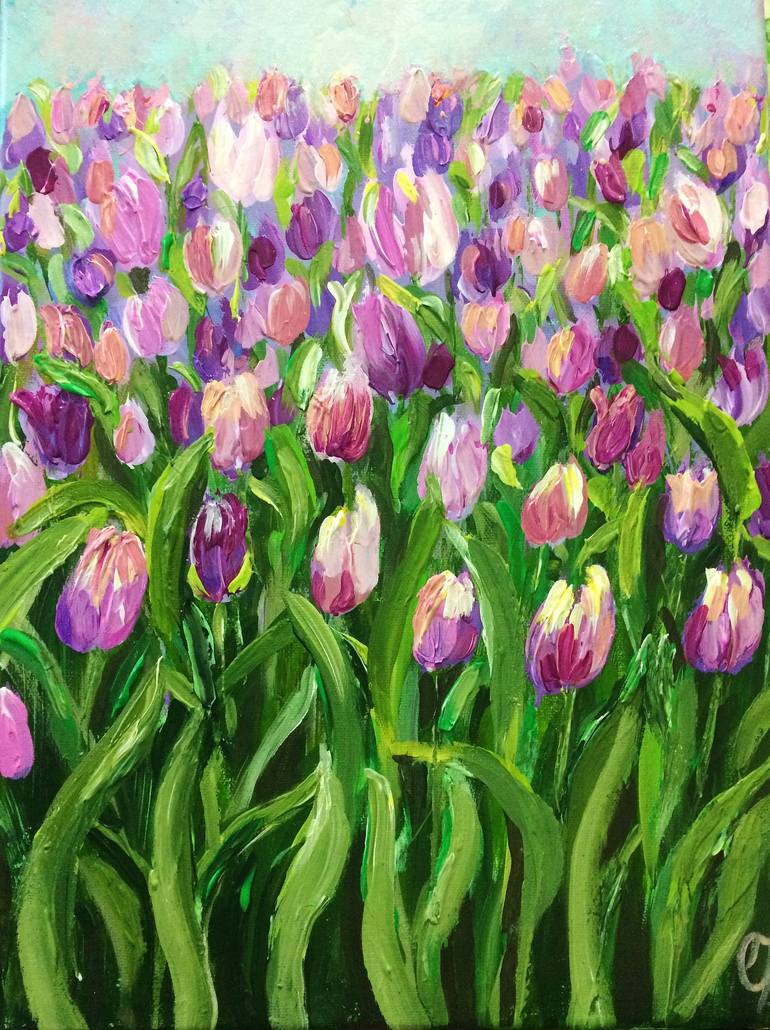 Tulips Painting By Colette Baumback Saatchi Art