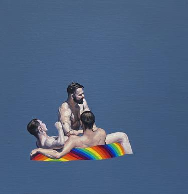 Saatchi Art Artist Julita Malinowska; Painting, “Rainbow III, 2021, oil on canvas, 30x30 cm” #art