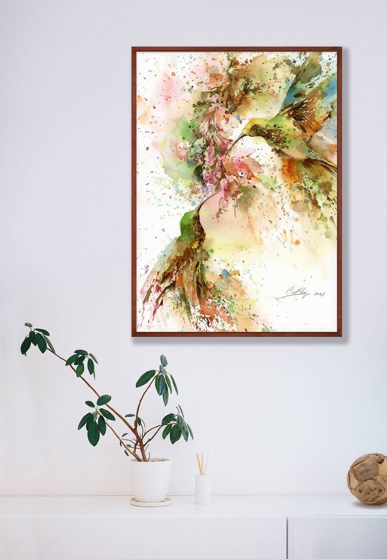 Hummingbirds Painting By Sophie Rodionov Saatchi Art