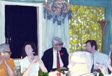 Saatchi Art Artist Christy Powers; Painting, “the dinner party crowd” #art