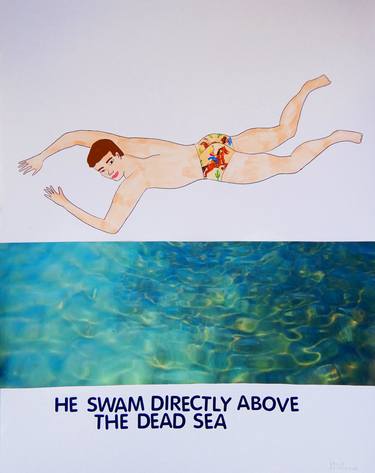 Saatchi Art Artist Kelly Puissegur; Painting, “He Swam Directly Above the Dead Sea” #art