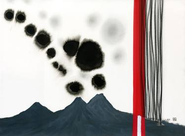 Saatchi Art Artist Heather Goodwind; Drawing, “Volcano, Series 22 #14” #art