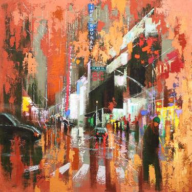 Saatchi Art Artist Chin h Shin; Painting, “A Journey to Time-Square” #art