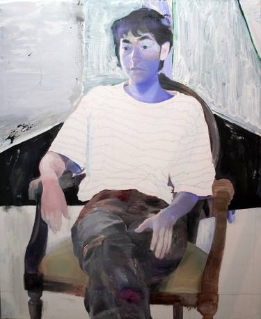 Saatchi Art Artist Joshua Evans-Hooper; Painting, “Georgia sitting” #art