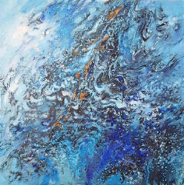 Blue Infinity Painting By Olga Lomax Saatchi Art