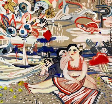 Saatchi Art Artist de Miramon alice; Painting, “Un été au bord du lac” #art