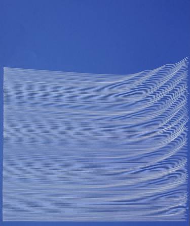 Saatchi Art Artist Mark Rebennack; Drawing, “163 Exhales in White on Ocean Blue” #art