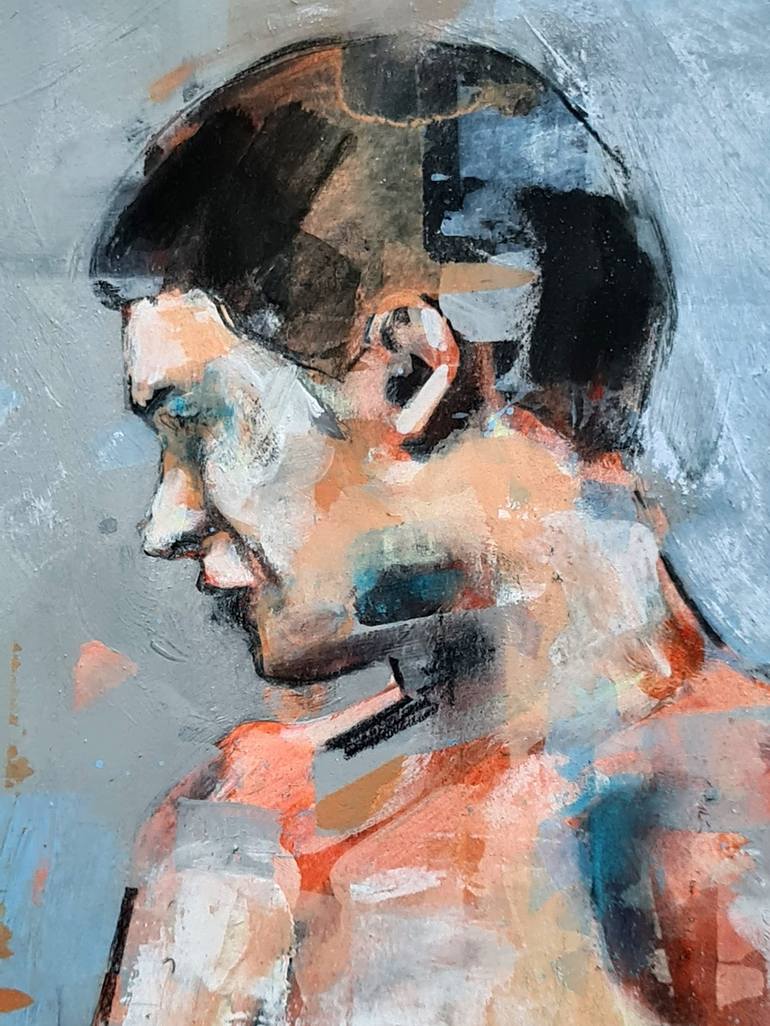 Crouching Male 10 4 22 Painting By Thomas Donaldson Saatchi Art