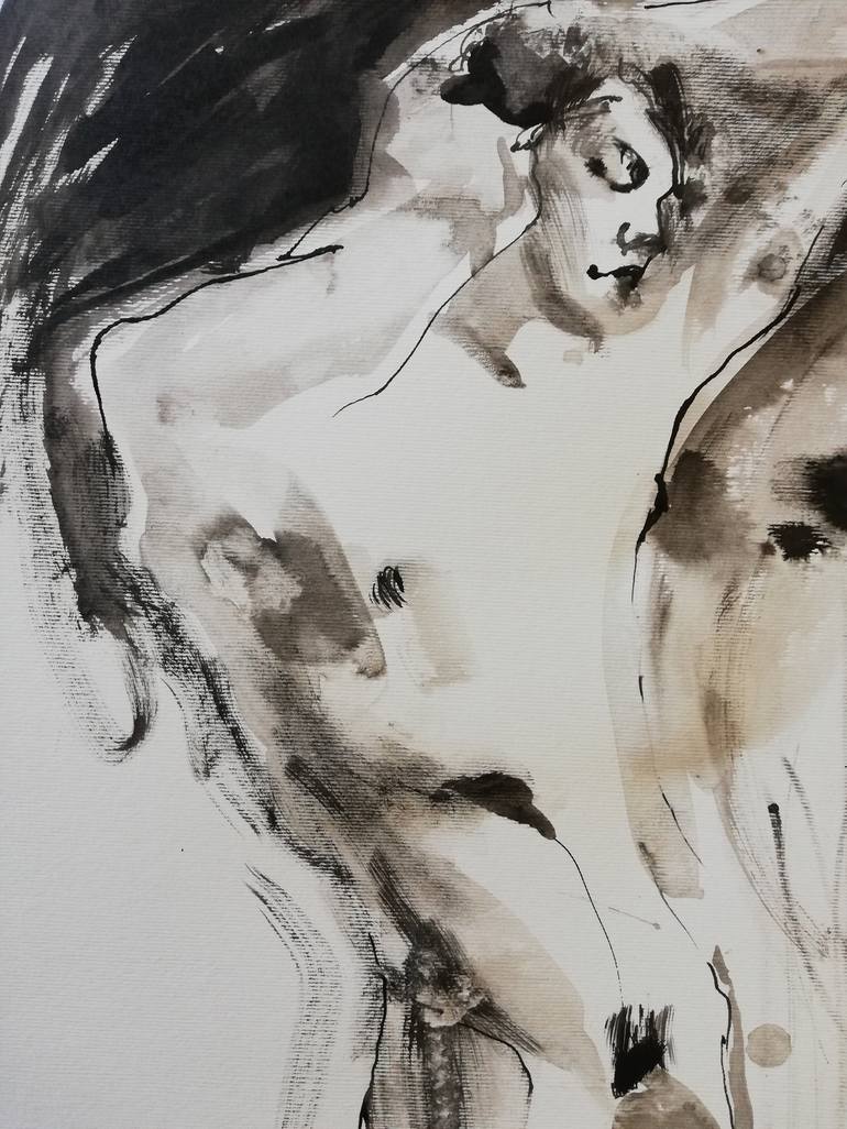 Male Nude Drawing By Jelena Djokic Saatchi Art