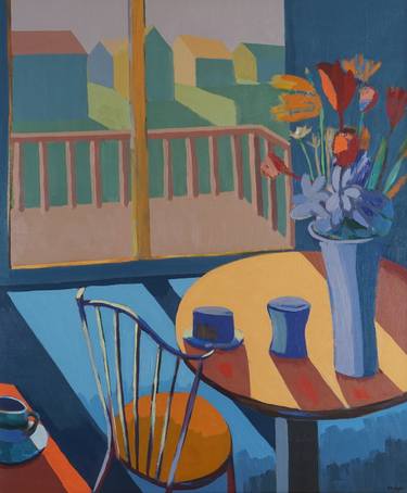 Saatchi Art Artist Patty Rodgers; Painting, “Flowers and Houses” #art