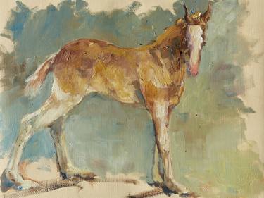 Saatchi Art Artist Maike Josupeit; Painting, “Clydesdale Foal 3” #art