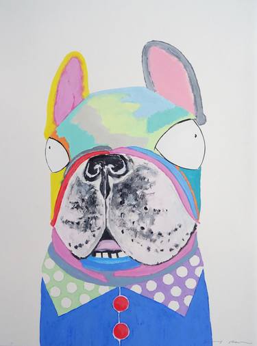 Saatchi Art Artist Andy Shaw; Painting, “French Bulldog” #art