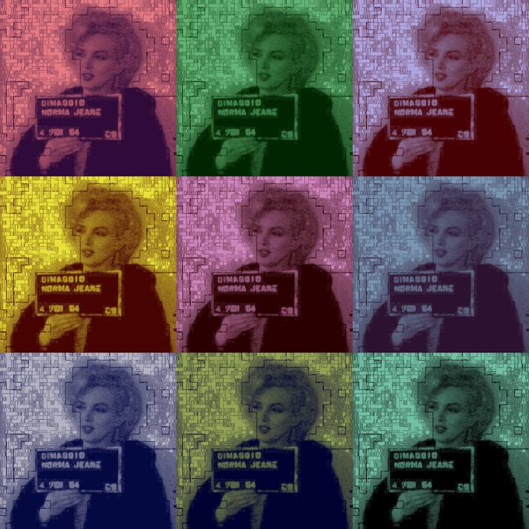 Marilyn Monroe Mugshot Pop Art Warhol Style Giclee Digital By Jean Luc