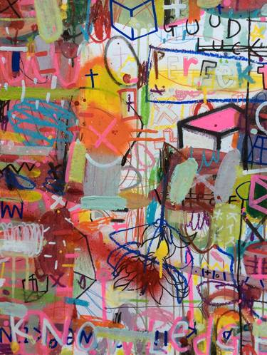 Saatchi Art Artist Andrew Weir; Painting, “Spell It Out In Neon For The Mountains To Sea (no.5)” #art