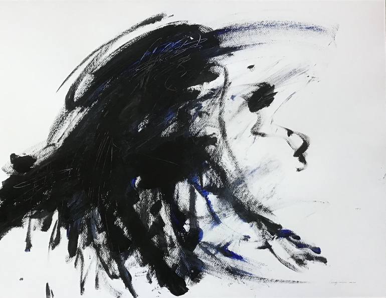 Black And White Condor Painting By Gido Hommes Saatchi Art