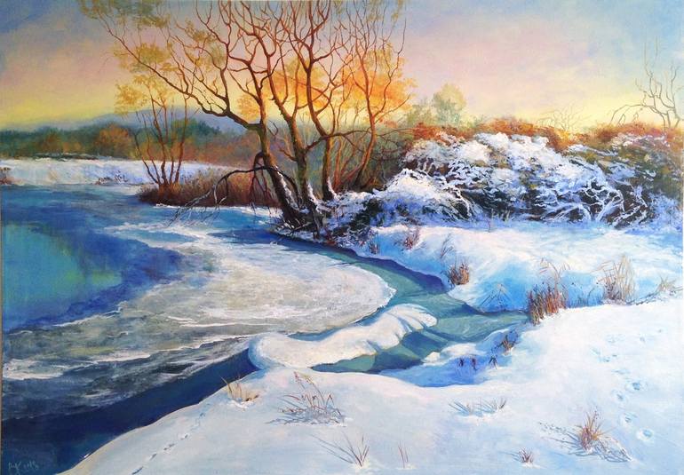 Winter Landscape Painting By Olga Begisheva K Saatchi Art