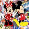 Mickey And Minnie Mouse Pop Art Graffiti Love Happy 2 Mixed Media By