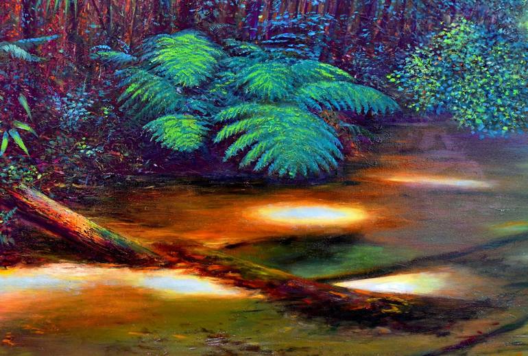 Daintree Forest Landscape Painting By Eugene Rubuls Saatchi Art